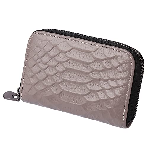 YANFJHV Fashion ID Long Wallet Solid Color Serpentine Frauen Haspe Geldbörse Mehrere Kartenfächer Clutch Bag Handytasche Kleine Brieftasche Herren Münzfach (Grey, A) von YANFJHV