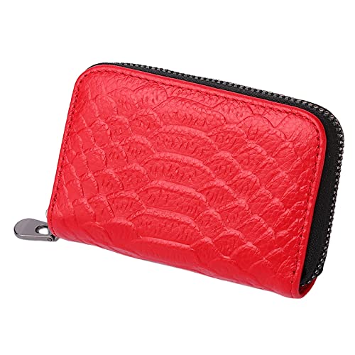 YANFJHV Fashion ID Long Wallet Solid Color Serpentine Frauen Haspe Geldbörse Mehrere Kartenfächer Clutch Bag Handytasche Kleine Brieftasche Herren Münzfach (RD1, A) von YANFJHV