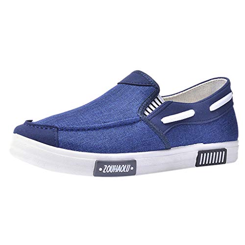 YANFJHV Halbschuhe Herren Grau Slip-On Bootsschuhe Atmungsaktiv Loafer Leicht Freizeitschuhe Weichen Sohle Businessschuhe Extra Weit Sportschuhe Minimalistische Laufschuhe Flache Stoffschuhe von YANFJHV