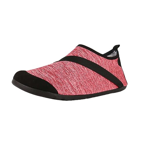 YANFJHV Indoor-Sportschuhe und Socken für Männer und Frauen, rutschfeste, leise Fitness-Laufschuhe für Erwachsene, Yoga-Socken, Schuhe für die frühe Bildung Outdoor Damenschuhe (Watermelon Red, A) von YANFJHV