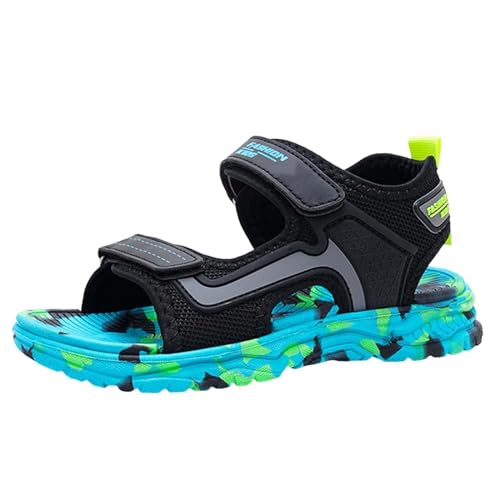 YANFJHV Kinderschuhe Bequeme Weiche Sohle Leichte Snd Mädchen Freizeitschuhe Sandalen Studenten Strandschuhe Outdoor Schuhe Baby (Sky Blue, 28.5 Little Child) von YANFJHV
