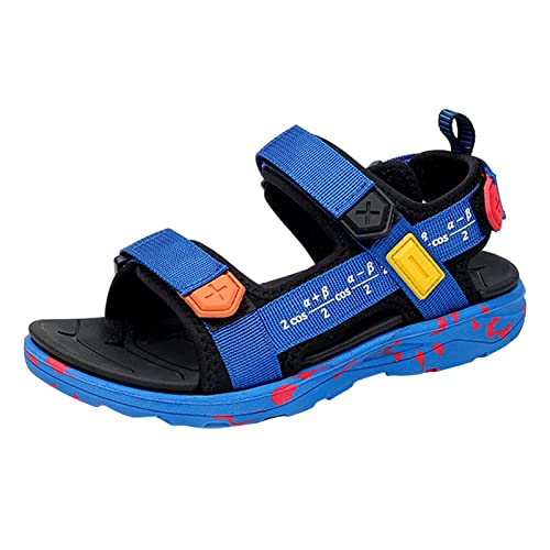 YANFJHV Kinderschuhe Strandsandalen Light Boy Sandalen Große Soft Bottom Boy Strandschuhe Sandale Junge Dunkelblau (Blue, 28.5 Little Child) von YANFJHV