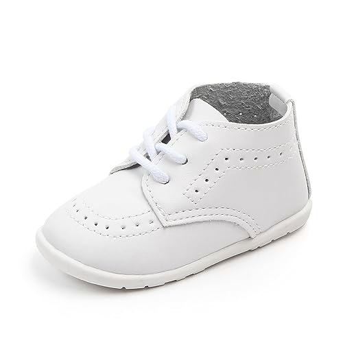 YANFJHV Kleinkind Baby Mädchen Niedlich PU Erster Spaziergang Freizeitschuhe Weiche Sohlen Kleinkind Schuhe Badesandale (White, 22 Infant) von YANFJHV