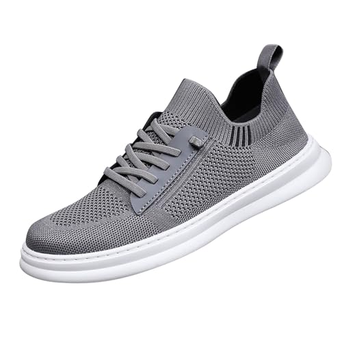YANFJHV Laufschuhe Herren Sommer, Sportschuhe Aus Netzstoff Schnürsenkel Tennisschuhe Weichen Sohle Freizeitschuhe Cushioning Turnschuhe Extra Weit Walkingschuhe Leichtgewichts Sommerschuhe von YANFJHV