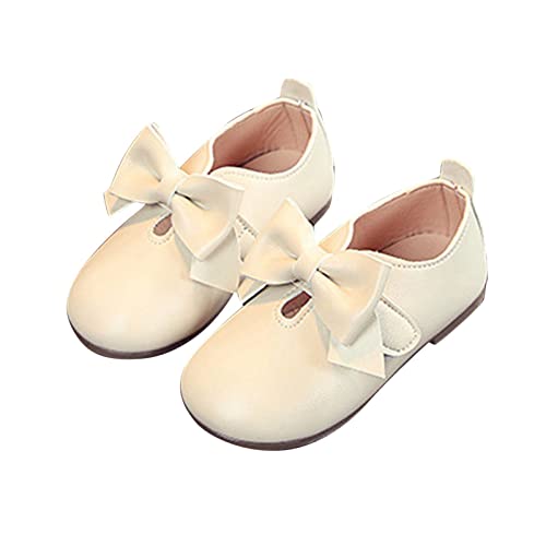 YANFJHV Prinzessin Schuhe MäDchen Einzelne Schuhe Kleid Schuhe mit Bowknot Freizeitschuhe Kinderschuhe Herbst Atmungsaktive Loafers Uniformschuhe Performance Schulschuhe Abendschuhe von YANFJHV