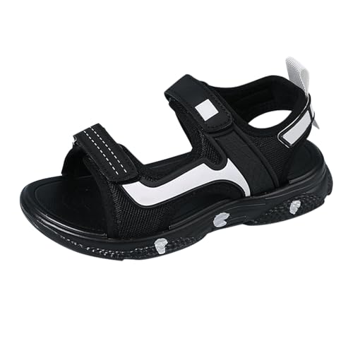 YANFJHV Sandalen Frühling Strandschuhe Kindersandalen Weiche Unterseite Rutschfeste Schulstudenten Freizeitsandalen Sandalen Junge 38 (White, 30.5 Little Child) von YANFJHV