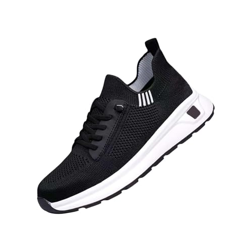 YANFJHV Sommerschuhe Herren Stoff, Leicht Laufschuhe Freizeitschuhe Aus Netzstoff Low Top Schlupfschuhe Weichen Sohle Sportschuhe Extra Weit Turnschuhe Atmungsaktiv Walkingschuhe Gr.39-44 von YANFJHV