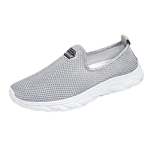 YANFJHV Turnschuhe Herren Freizeit Atmungsaktiv Sportschuhe Leicht Laufschuhe Non-Slip Joggingschuhe Slip-On Walkingschuhe rutschfest Freizeitschuhe Extra Weit Strandschuhe Minimalistische Sneaker von YANFJHV