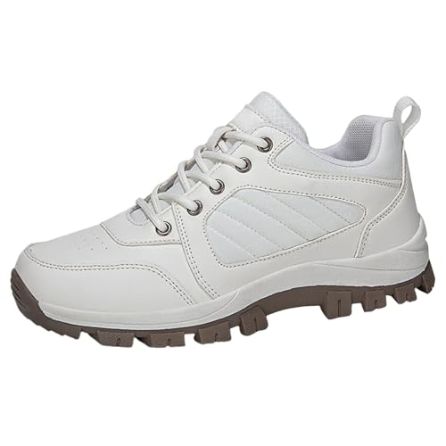 YANFJHV Wanderschuhe Herren Sommer, Non-Slip Trekkingschuhe Wasserdicht Sportschuhe Schnürsenkel Walkingschuhe rutschfest Outdoorschuhe Extra Weit Bergschuhe Jogging Freizeitschuhe Gr.36-42 von YANFJHV