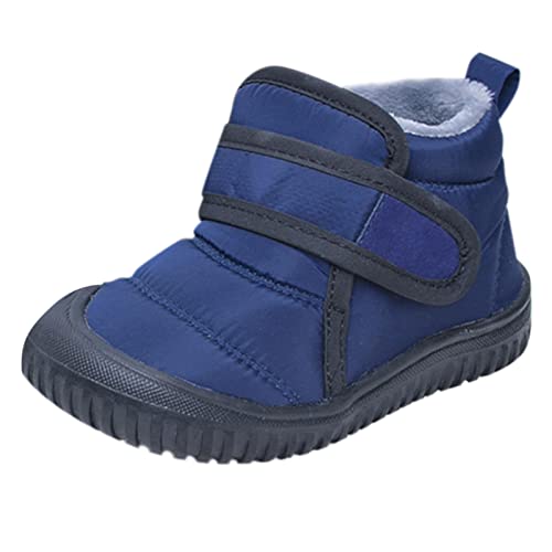 YANFJHV Winter-Schneestiefel für Kleinkinder, Jungen, Mädchen, kaltes Wetter, Baby-Kunstschuhe, Klettverschluss, thermisch gefütterte Schneestiefel Wasserdichte Kinderschuhe Winter von YANFJHV