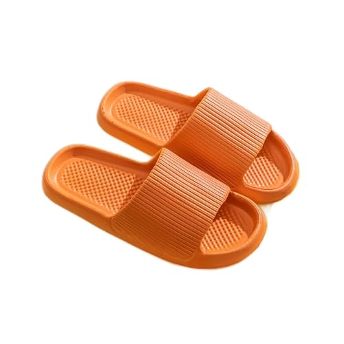 Duschschuhe Modische Herren und Damen Sommer Indoor Outdoor Paare Home Badezimmer Badewanne Gerade Hausschuhe Herren Badehause(Orange,40-41) von YANG11FAN