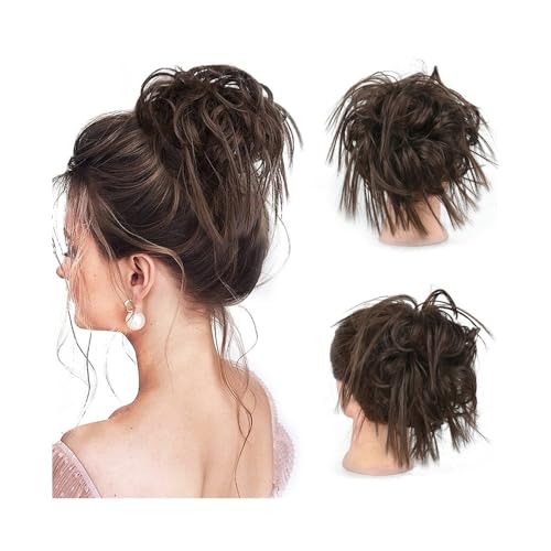 Haarknoten Unordentlicher Haarknoten, synthetisches Haarteil mit elastischem Band, zerzauste Hochsteckfrisur, Haargummis, Verlängerung for Frauen und Mädchen Dutt Maker(6) von YANG11FAN