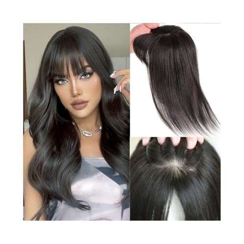 Haartopper für Frauen 8-22 Zoll große Haarteile for Anklipsen mit Air-Pony, Echthaar-Topper, glattes Haar mit echter Kopfhautoptik, 12 x 13 cm, Seidenbasis for Frauen mit dünner werdendem Haar Echthaa Haartopper für Frauen 8-22 Zoll große Haarteile for Anklipsen mit Air-Pony, Echthaar-Topper, glattes Haar mit echter Kopfhautoptik, 12 x 13 cm, Seidenbasis for Frauen mit dünner werdendem Haar Echthaa von YANG11FAN