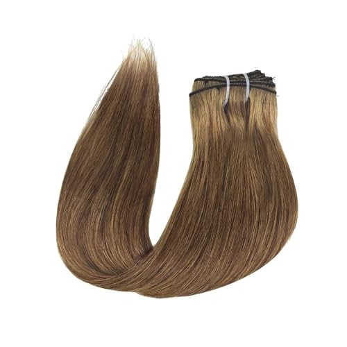Natürliche Clip-in-Haarverlängerungen, Remy-Echthaar, for Damen, seidig glatt, 120 g Clip in Extensions(#8,16inches) von YANG11FAN