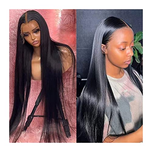 Perücke Damen Gerade Spitzenfrontperücke 12-40 Zoll Echthaarperücke Brasilianisches Remy-Haar Vorgezupft 13x4 Hd Transparente Spitzenfrontperücke mit Babyhaar, natürliche Farbe Perrücke Frauen(250%,4 Perücke Damen Gerade Spitzenfrontperücke 12-40 Zoll Echthaarperücke Brasilianisches Remy-Haar Vorgezupft 13x4 Hd Transparente Spitzenfrontperücke mit Babyhaar, natürliche Farbe Perrücke Frauen(250%,4 von YANG11FAN