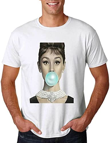 Audrey Hepburn Men's T-Shirt White White T-Shirts & Hemden(Small) von YANGGUOC
