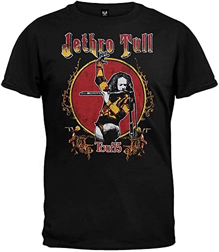Jethro Tull Tour 75 Soft T Shirt T-Shirts & Hemden(XX-Large) von YANGGUOC