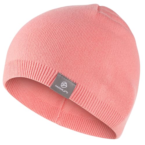 YANIKY Strickmütze Damen Thermo Winter Mütze Herren Beanie Mütze Weich Sportmütze Atmungsaktiv Wintermütze für Herren und Damen (Rosa) von YANIKY