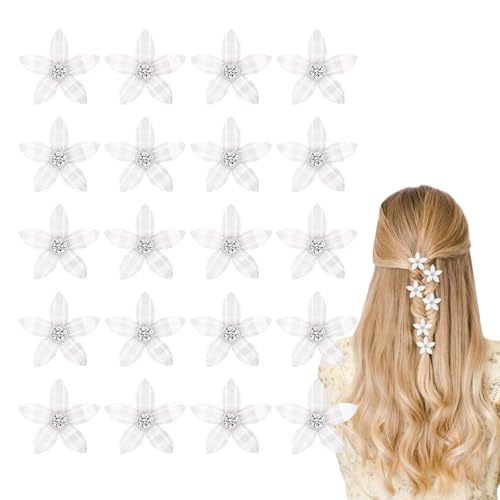 YANINEE 20 Stück WeißE Blumen Haarschmuck Klein, Haarspangen Damen Klein, Hair Accessories Women YANINEE 20 Stück WeißE Blumen Haarschmuck Klein, Haarspangen Damen Klein, Hair Accessories Women von YANINEE