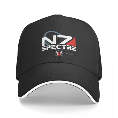 YANIUIE Erwachsene Mass Effect N7 Spectre Hut Mode Baseballkappe Snapback Caps Papa Hut Sonnenhüte Verstellbarer Papa Hut Herbst Geschenk von YANIUIE
