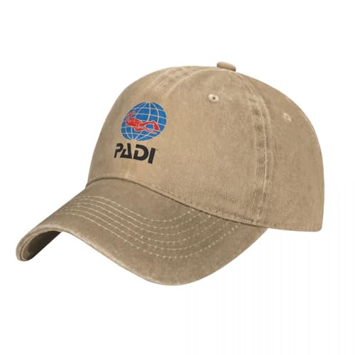YANIUIE Scuba Driver Padi Washed Baseball Cap Beliebtes Logo Vintage Trucker Hut Sommer Unisex-Teens Kpop Design Snapback Cap Geschenk von YANIUIE
