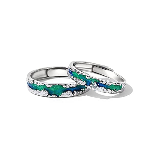 Silberringe Damen 925,S925 Silber Verstellbar Paar Ring Nordlichter Paar Passende Ringe Zartes Sterling Silber Offene Ringe Paar Erinnerungsgeschenk Ringe Trauringe Versprechen Ringe Silberringe Damen 925,S925 Silber Verstellbar Paar Ring Nordlichter Paar Passende Ringe Zartes Sterling Silber Offene Ringe Paar Erinnerungsgeschenk Ringe Trauringe Versprechen Ringe von YANQSHM