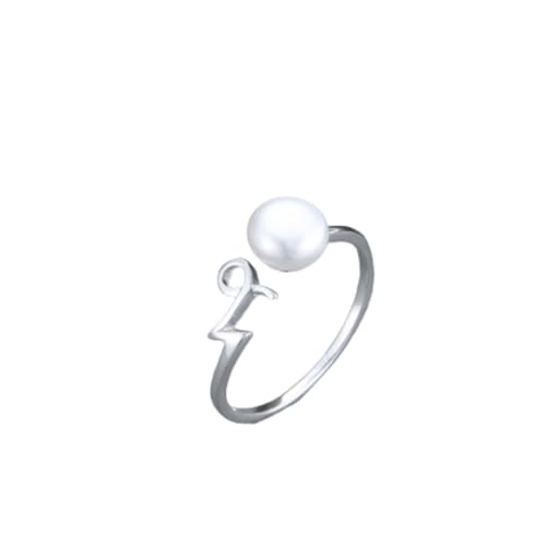 YANQSHM 12 Sternzeichen-Ringe verstellbar 925er-Sterlingsilber offene Ringe Süßwasserperlen offener Ring Horoskop Knöchel Versprechen Fingerringe Schmuck Geschenk für Frauen und Mädchen Steinbock von YANQSHM