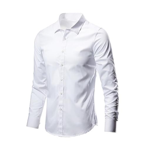 YANQSHM Button-Down Freizeithemden, Hemden für Herren Langärmelig Bügelfrei Normale Passform Formelles Hemd Button Down T Shirt Leichtes Arbeitsoberteil Westernhemd für Hochzeitsfeiern Weiß Xs YANQSHM Button-Down Freizeithemden, Hemden für Herren Langärmelig Bügelfrei Normale Passform Formelles Hemd Button Down T Shirt Leichtes Arbeitsoberteil Westernhemd für Hochzeitsfeiern Weiß Xs von YANQSHM