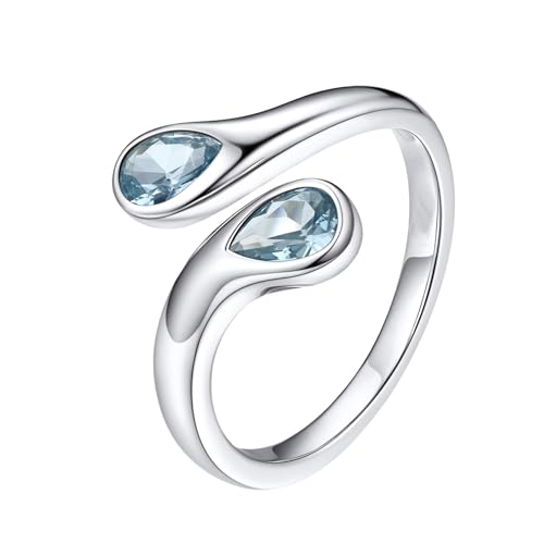 YANQSHM Herren Ringe, Exquisiter Geburtssteinring mit Edelstein Im Tropfenschliff Einfaches Fidget Band Verstellbarer Ewigkeits Verlobungsring Balance Farbkristall Schmuck Geschenk für Frauen und M YANQSHM Herren Ringe, Exquisiter Geburtssteinring mit Edelstein Im Tropfenschliff Einfaches Fidget Band Verstellbarer Ewigkeits Verlobungsring Balance Farbkristall Schmuck Geschenk für Frauen und M von YANQSHM