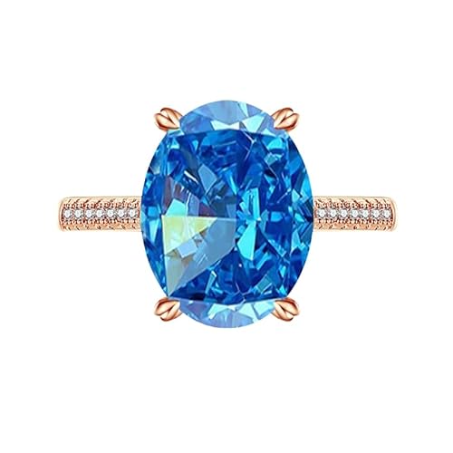 YANQSHM Herren Ringe, Verlobungsring für Frauen Solitär Edelstein Inlay Ewigkeitsband Verstellbar Ehering mit Funkelndem Zirkonia Kristall Schmuckgeschenk Gold Saphir YANQSHM Herren Ringe, Verlobungsring für Frauen Solitär Edelstein Inlay Ewigkeitsband Verstellbar Ehering mit Funkelndem Zirkonia Kristall Schmuckgeschenk Gold Saphir von YANQSHM