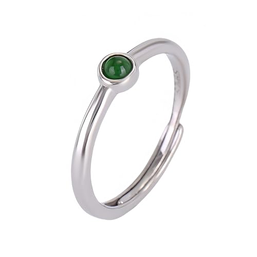 YANQSHM Ring Damen Silber 925, Verstellbare Silberringe Damen 925 Natürlicher Edelstein Grüner Smaragdstein Offen Schlicht Antikschmuck Geburtstag Muttertagsgeschenke Damen YANQSHM Ring Damen Silber 925, Verstellbare Silberringe Damen 925 Natürlicher Edelstein Grüner Smaragdstein Offen Schlicht Antikschmuck Geburtstag Muttertagsgeschenke Damen von YANQSHM