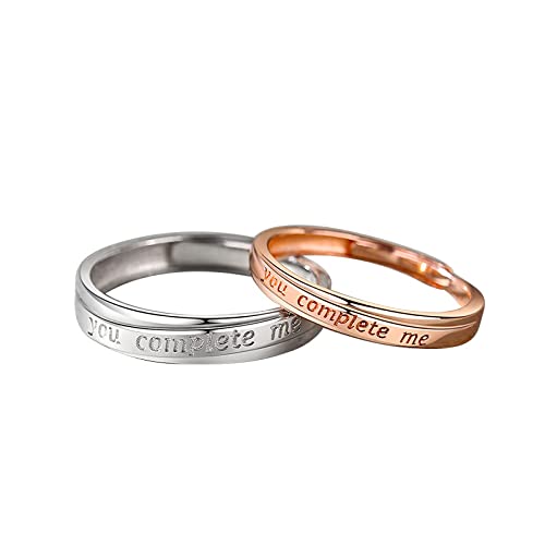 YANQSHM Silberringe Damen 925,S925 Silber Verstellbar Paar Ring Romantisches Geständnis Paar Passende Ringe Sterling Silber Offene Ringe Paar Gedenkgeschenk Ringe Trauringe Versprechen Ringe YANQSHM Silberringe Damen 925,S925 Silber Verstellbar Paar Ring Romantisches Geständnis Paar Passende Ringe Sterling Silber Offene Ringe Paar Gedenkgeschenk Ringe Trauringe Versprechen Ringe von YANQSHM