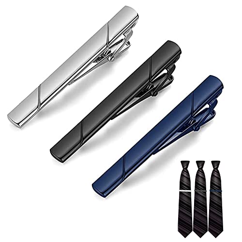 LONGHAO 3 pcs,Klassische Krawattenklammern,Krawatte Klammer,Herren Krawattennadel,Krawattenklammer-Set FüR Hochzeiten,für Valentinstag,JubiläUm,Party,Meeting,Verabredung von YANRU