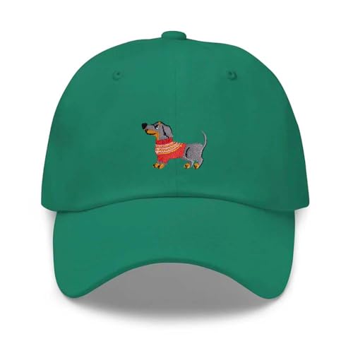 YANSYUN Baseballkappe Dackel Geschenke für Dackelbesitzer Dackelgeschenke Dackel Baseballkappe mit Welpengrafik Vintage Baseball Hat Unisex Baseballkappe mit Stickerei von YANSYUN