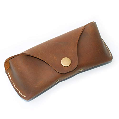 Yan TA Leder Brillenetui handgefertigt Vintage Sonnenbrille Tasche Gr. 85, braun Yan TA Leder Brillenetui handgefertigt Vintage Sonnenbrille Tasche Gr. 85, braun von YANTA