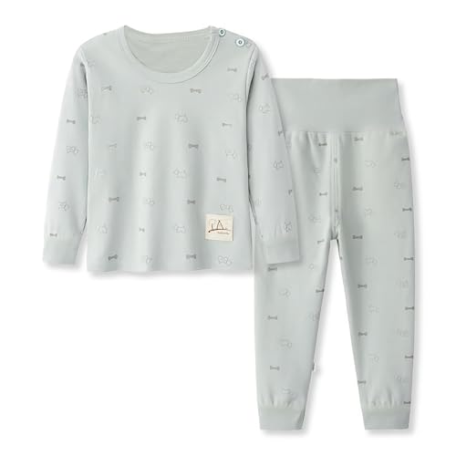 100% Baumwolle Baby Kinder Schlafanzüge Jungen Mädchen Pyjamas Set Langarm Nachtwäsche(Tag55/1-2 Jahre,Muster 9) von YANWANG