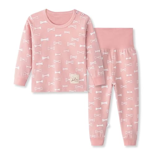 YANWANG 100% Baumwolle Baby Kinder Schlafanzüge Jungen Mädchen Pyjamas Set Langarm Nachtwäsche(Tag50/6-12 Monate,Muster 8) von YANWANG