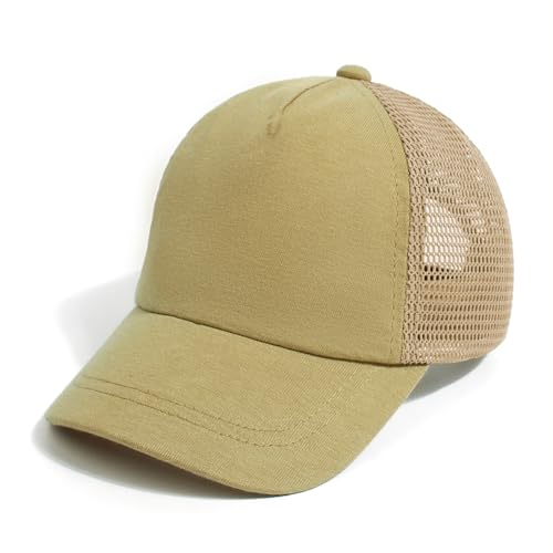 YANWANG Baby Baseballkappe Atmungsaktiv Einstellbare Kleinkind Sonnenhut Dinosaurier Solide Farbe Mützen für Kinder Jungen Mädchen(Khaki，M) von YANWANG