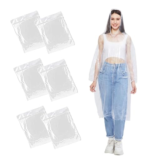 YANXINKE 6 Stück Durchsichtig Regenponcho,Schutzkleidung Regencape Damen Herren,Transparent Wasserdicht Regenponcho mit Kapuze und Ärmeln,Portable regencape für Reise,Camping,Wandern,Angeln YANXINKE 6 Stück Durchsichtig Regenponcho,Schutzkleidung Regencape Damen Herren,Transparent Wasserdicht Regenponcho mit Kapuze und Ärmeln,Portable regencape für Reise,Camping,Wandern,Angeln von YANXINKE