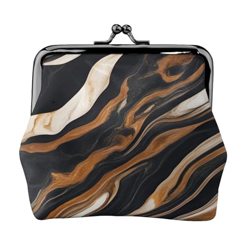 Abstrakter Marmorstein-Druck, stilvolle einzigartige Münzbörse, niedliche Mini-Geldbörse mit Kussschloss, wasserdicht für Münzen von YANYU