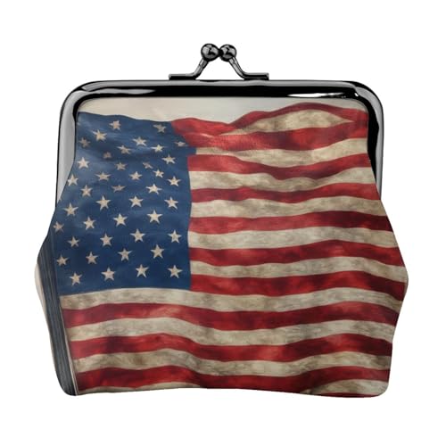 Amerikanische Flagge, patriotischer Druck, stilvolle einzigartige Münzbörse, niedliche Mini-Geldbörse mit Kussschloss, wasserdicht für Münzen Amerikanische Flagge, patriotischer Druck, stilvolle einzigartige Münzbörse, niedliche Mini-Geldbörse mit Kussschloss, wasserdicht für Münzen von YANYU