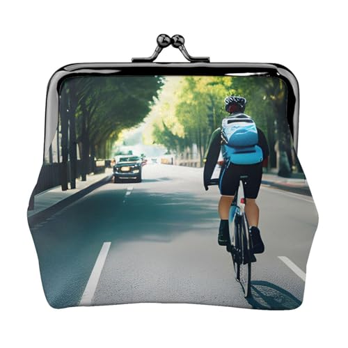 Auto- und Fahrraddruck, stilvolle einzigartige Münzbörse, niedliche Mini-Geldbörse mit Kussschloss, wasserdicht für Münzen von YANYU