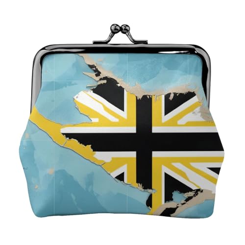 Bahamas-Flaggenkarte mit dreifarbigem Druck, stilvolle, einzigartige Münzbörse, niedliche Mini-Geldbörse mit Kussschloss, wasserdicht für Münzen von YANYU