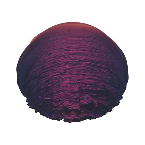 Bright Moon At Sea Hippie-Druck, große Größe, wasserdicht, Duschhaube für Damen und Herren, wiederverwendbar, leicht, weich von YANYU