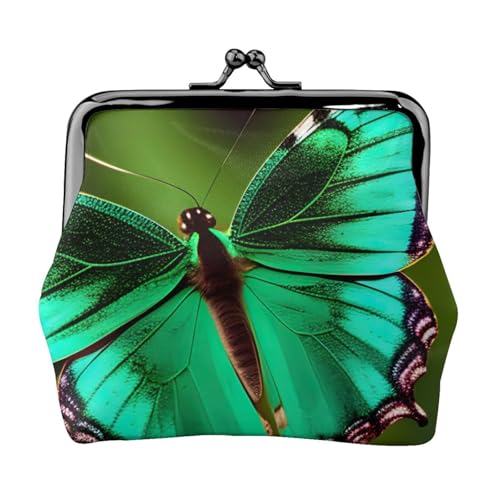 Bunte Geldbörse mit Schmetterlingsdruck, stilvoll, einzigartig, niedlich, Mini-Geldbörse mit Kussschloss, wasserdicht für Münzen von YANYU