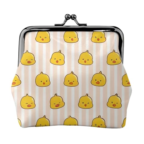 Cartoon-Bild-Enten-Druck, stilvolle einzigartige Münzbörse, niedliche Mini-Geldbörse mit Kussschloss, wasserdicht für Münzen von YANYU