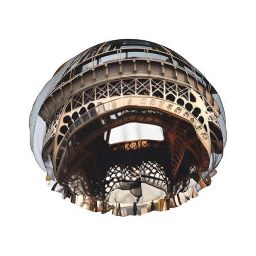 Cityscape Paris Eiffelturm Frankreich Großformatiger Druck Wasserdichte Duschhaube Für Frauen Und Männer Wiederverwendbare Leichte Weiche Hut von YANYU