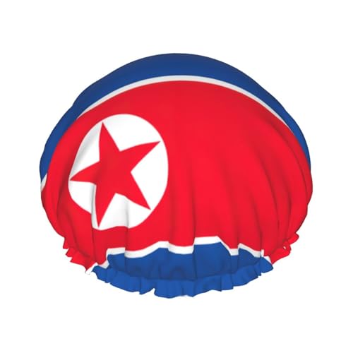 Duschhaube mit koreanischer Flagge, groß, wasserdicht, für Damen und Herren, wiederverwendbar, leicht, weich von YANYU