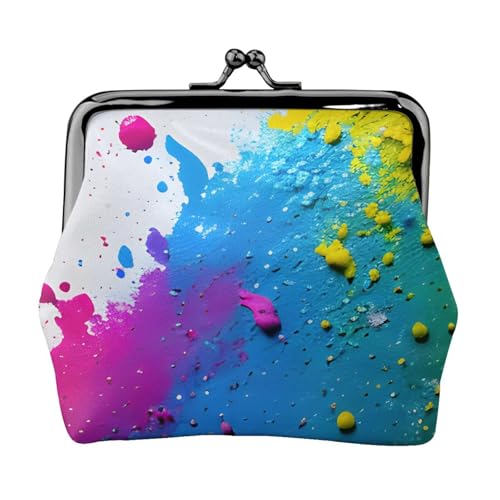 Farbspritzer Hintergrund Druck Stilvolle einzigartige Münzbörse niedliche Mini-Geldbörse mit Kussverschluss, wasserdicht für Münzen von YANYU