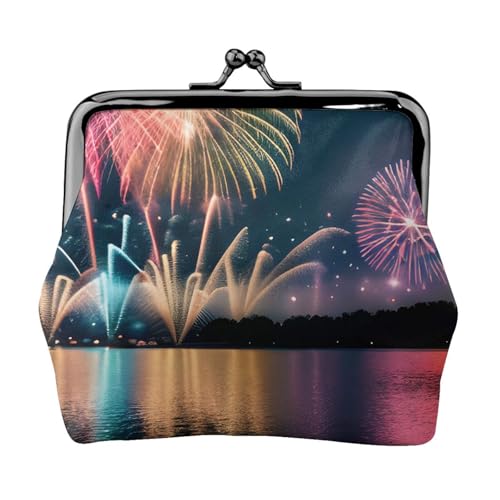 Feuerwerk-Druck, stilvolle einzigartige Münzbörse, niedliche Mini-Geldbörse mit Kussschloss, wasserdicht für Münzen Feuerwerk-Druck, stilvolle einzigartige Münzbörse, niedliche Mini-Geldbörse mit Kussschloss, wasserdicht für Münzen von YANYU
